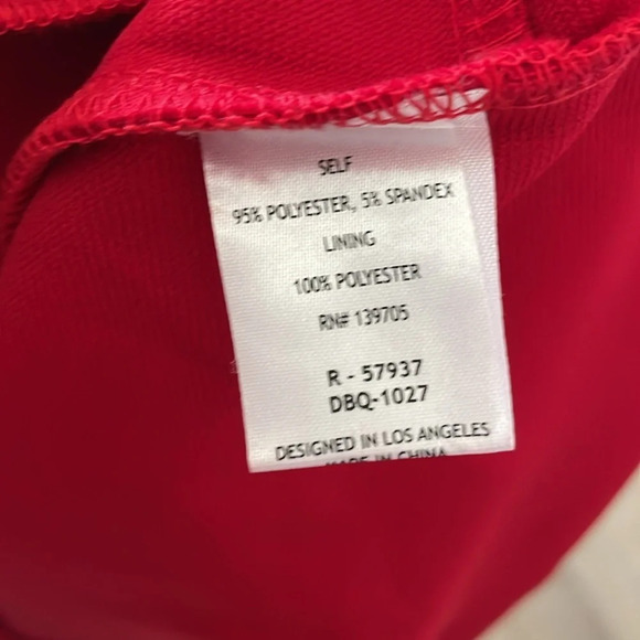 Emerald Sundae Red Banded Bodycon Dress Size Medium - Picture 7 of 9